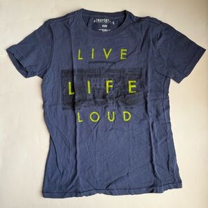 Aeropostale Men’s “Live Life Loud” Short Sleeve Graphic T-Shirt - Size XS (Used)